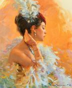 Konstantin Razumov (b.1974) Russian, 'The Diamond Earring', oil on canvas, signed, 16