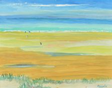 John Pawle (1915-2010) British, 'Sables d'Oz', oil on board, signed, inscribed verso, 16