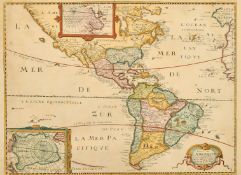 Bertius, 'Carte de L'Amerique', probably 17th Century, later hand coloured, 11
