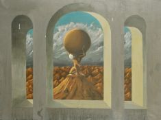 Richard Knights (20th Century), a scene of Atlas, oil on canvas, signed verso, 28