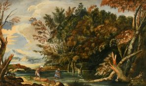 Follower of Salvator Rosa (late 18th Century) Mercury and the dishonest woodsman (After the painting