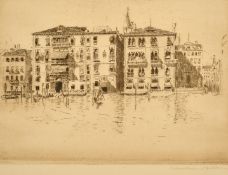 Cadwallader Washburn (1866-1965), a collection of eight signed engravings of Venice, along with