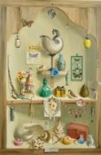 Deborah Jones (1921-2012) British, 'Cupboard with Nautilus Shell', oil on canvas, signed, 30