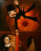 Anthony Green (British, b. 1939), Self-Portrait 'Gospel Oak', Oil on board, signed and with labels