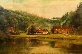 J. Lewis (19th Century) British, 'Friday Street on the way to Leith Hill', oil on canvas, signed,