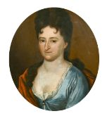 Eighteenth Century English School, a bust length portrait of a lady, oil on canvas, 13