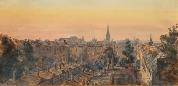 Herbert Menzies Marshall (1841-1913) British, a rooftop view of Bloomsbury, signed and inscribed and