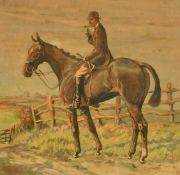 A snaffles print, The gent in Ratcatcher, 'I have my man cleaning my osses, nor my breeches', signed