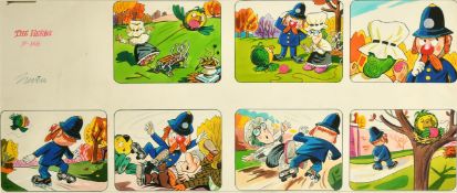 Bill Mevin (1922-2019) British, The Herbs, No 168, The pink ball of wool, A group of 7 drawings,