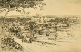 Walter Burgess (1845-1908) British, a collection of twelve signed engravings of Winchester, 8.5