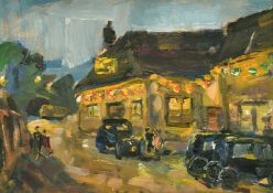 Henry George Cogle (1875-1957) British, A pair of street scenes, oil on board, signed and both 6.25