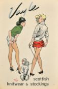 Arthur Ferrier (1891-1973) British, Advert signs for Knitwear and stockings, print technique, both