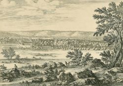Israel Silvestre (1621-1691) French, 'Veue de Chateau de Fontainebleau' and 'Prospectus Regiae