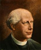 A. Haigh (20th Century) Portrait of a vicar, oil on canvas, signed, 13