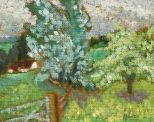 John Pawle (1915-2010) British, 'Priory Meadows', oil on board, signed, Michael Parkin Fine Art