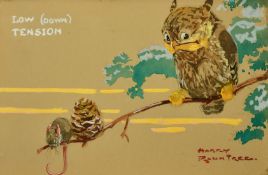 Harry Rountree (1878-1950) British, 'Low (Down) Tension', a watercolour illustration, signed, 6