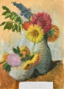 20th Century Hungarian School, a still life study of flowers, pastel, indistinctly signed, 16