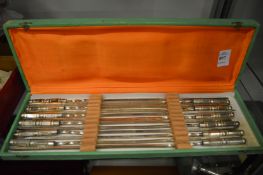 A set of meat skewers.