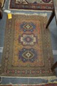 A small Persian rug.