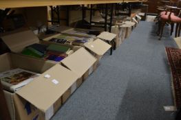 A large quantity of books.