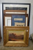 Various paintings and prints.