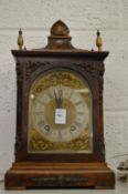 A good walnut cased bracket clock.