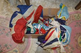 Naval bunting and flags.