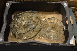 Various cut glass chandeliers.