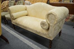 A small Victorian style scroll end settee.