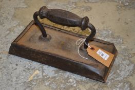 An early cast iron snooker table iron.