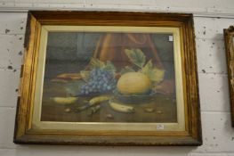 A still life of fruit watercolour, signed Winter 1900.