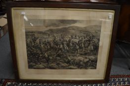 The Cavalry Charge at the Battle of Elandslaagte, a large engraving.