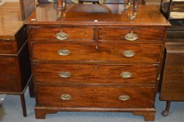 A George III mahogany chest of drawers.