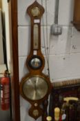 A 19th century mahogany cased barometer / thermometer.