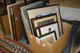 Various paintings and prints.