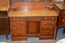 A Victorian mahogany kneehole desk.