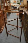 A 19th century mahogany folding towel rail.