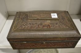 A Huntley & Palmers' biscuit tin modelled as an eastern box.