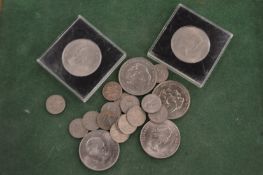 Various coins.