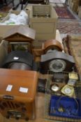 Various clocks etc.