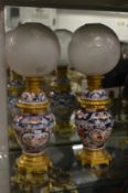 A good pair of Imari and ormolu mounted lamps.