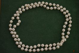 A bead necklace.