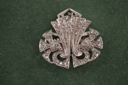 A paste double clip / brooch.
