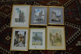 A small group of paintings and prints.