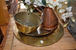 Copper and brass ware.