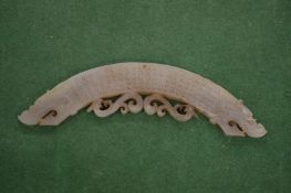 An unusual Chinese carved hardstone pendant.