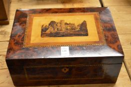 A good Tunbridge ware inlaid sewing box.