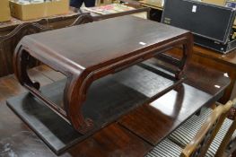 A Chinese rosewood low table.