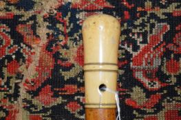 A Georgian malacca walking stick.
