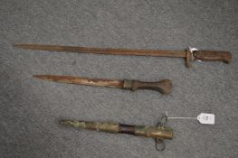 An eastern dagger and a bayonet (AF).